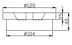 Артикул 2674 - Крышка ревизионного отверстия Ø 120 мм для фасонных камней для дымовых каналов N+F